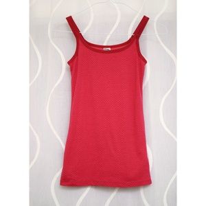 Magenta Pink Floral Double Strap Strappy Fitted Tank Top | Size S